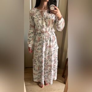 Western Style Maxi Long Sleeve Dress